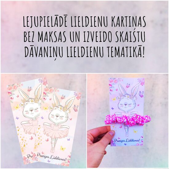 Lieldienu dāvanu kartiņas BEZ MAKSAS, Digitāls PDF un JPG fails